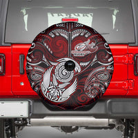 New Zealand Aotearoa Rugby Spare Tire Cover Maori Fern Tattoo Art DT02 - Polynesian Pride