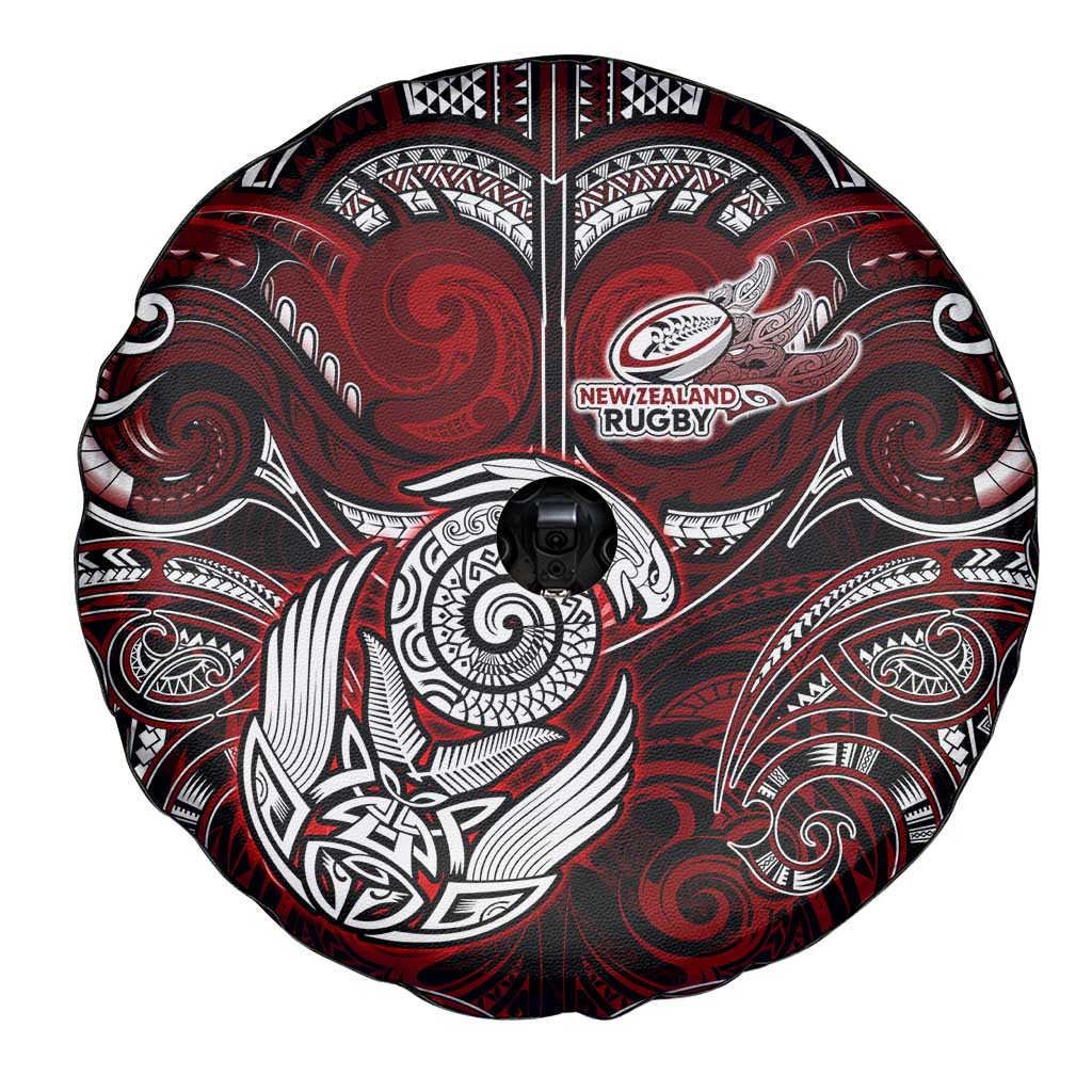 New Zealand Aotearoa Rugby Spare Tire Cover Maori Fern Tattoo Art DT02 - Polynesian Pride