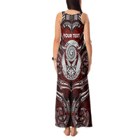 Personalized New Zealand Aotearoa Rugby Tank Maxi Dress Maori Fern Tattoo Art DT02 - Polynesian Pride