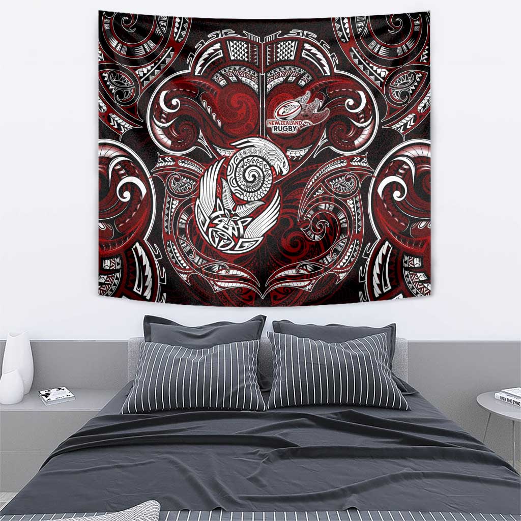 New Zealand Aotearoa Rugby Tapestry Maori Fern Tattoo Art DT02 - Polynesian Pride