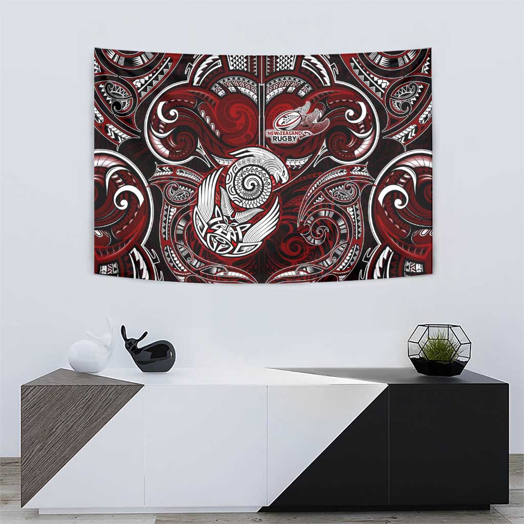 New Zealand Aotearoa Rugby Tapestry Maori Fern Tattoo Art DT02 - Polynesian Pride