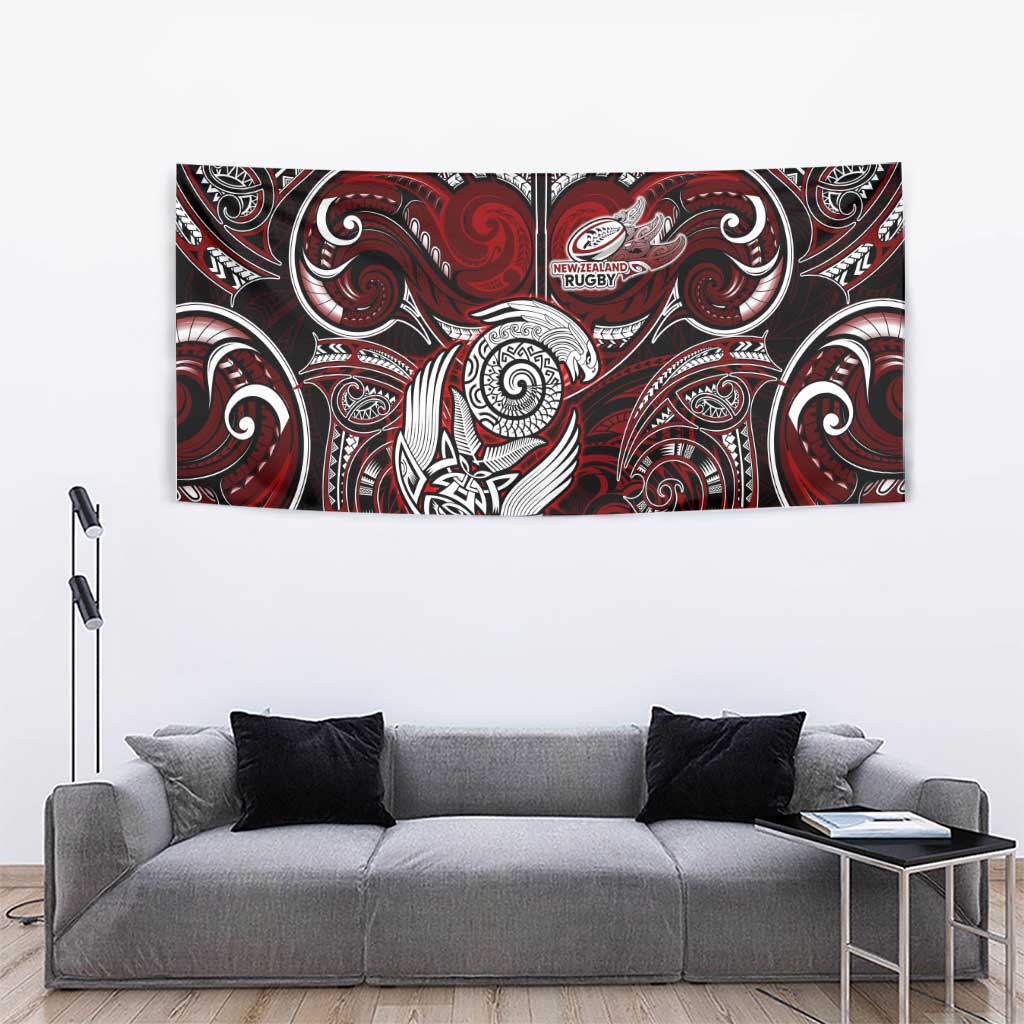 New Zealand Aotearoa Rugby Tapestry Maori Fern Tattoo Art DT02 - Polynesian Pride