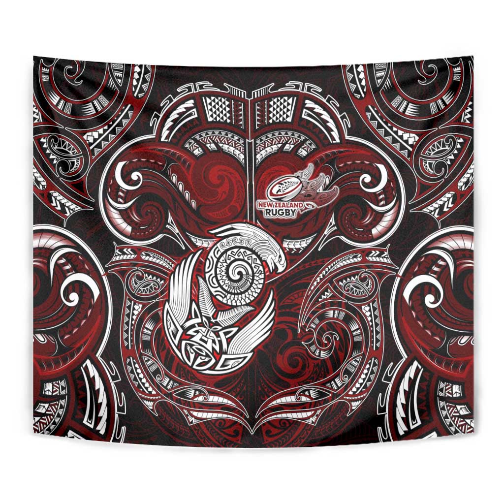 New Zealand Aotearoa Rugby Tapestry Maori Fern Tattoo Art DT02 - Polynesian Pride