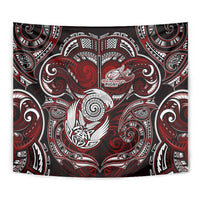 New Zealand Aotearoa Rugby Tapestry Maori Fern Tattoo Art DT02 - Polynesian Pride