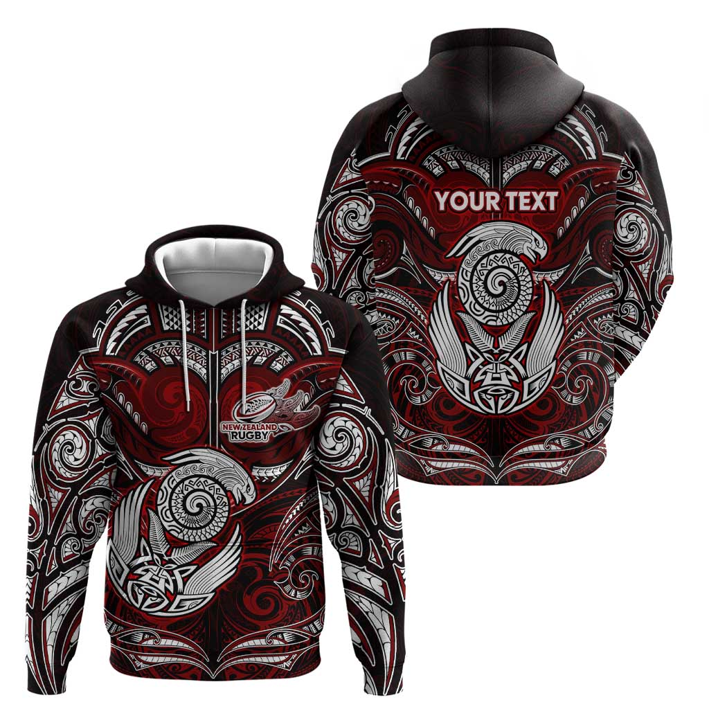 Personalized New Zealand Aotearoa Rugby Zip Hoodie Maori Fern Tattoo Art DT02 - Polynesian Pride