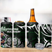 NZ Aotearoa Rugby 4 in 1 Can Cooler Tumbler New Zealand Silver Fern DT02 - Polynesian Pride