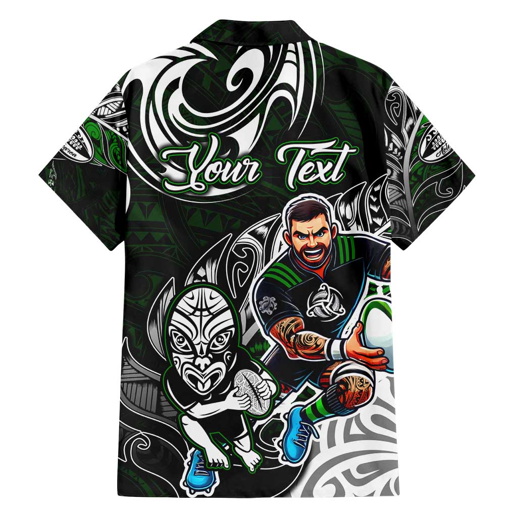 Personalized NZ Aotearoa Rugby Family Matching Long Sleeve Bodycon Dress and Hawaiian Shirt New Zealand Silver Fern DT02 - Polynesian Pride