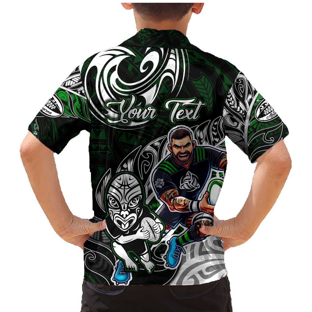 Personalized NZ Aotearoa Rugby Family Matching Mermaid Dress and Hawaiian Shirt New Zealand Silver Fern DT02 - Polynesian Pride