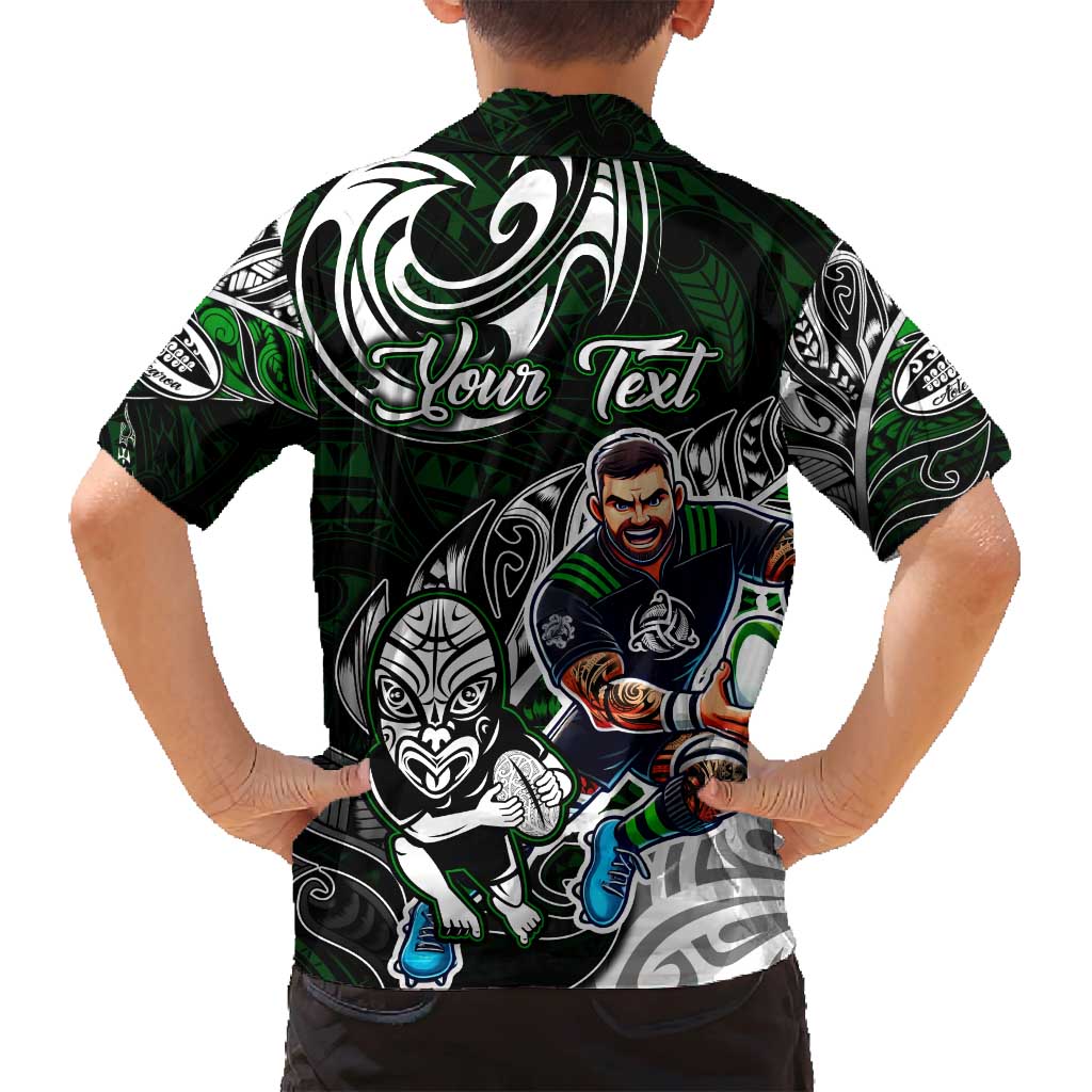 Personalized NZ Aotearoa Rugby Family Matching Off Shoulder Maxi Dress and Hawaiian Shirt New Zealand Silver Fern DT02 - Polynesian Pride