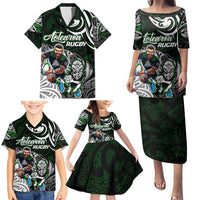 Personalized NZ Aotearoa Rugby Family Matching Puletasi and Hawaiian Shirt New Zealand Silver Fern DT02 - Polynesian Pride