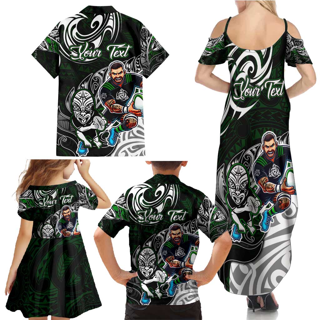 Personalized NZ Aotearoa Rugby Family Matching Summer Maxi Dress and Hawaiian Shirt New Zealand Silver Fern DT02 - Polynesian Pride