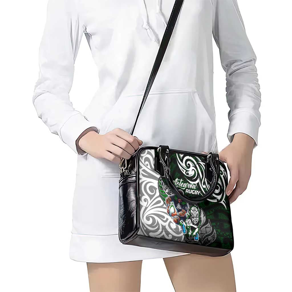 NZ Aotearoa Rugby Shoulder Handbag New Zealand Silver Fern