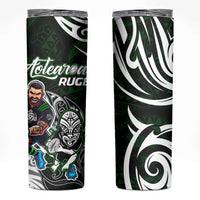 NZ Aotearoa Rugby Skinny Tumbler New Zealand Silver Fern DT02 Green - Polynesian Pride