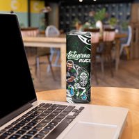 NZ Aotearoa Rugby Skinny Tumbler New Zealand Silver Fern DT02 - Polynesian Pride