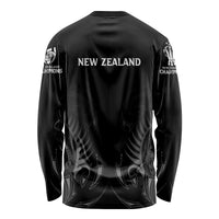 New Zealand Long Sleeve Shirt Rugby 2023 Champions Black DT02 - Polynesian Pride
