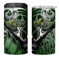 Warriors Maori Darts 4 in 1 Can Cooler Tumbler New Zealand Darts Silver Fern DT02 One Size: 16 oz Green - Polynesian Pride