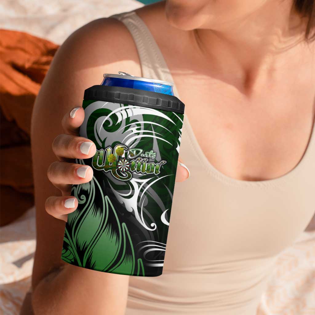 Warriors Maori Darts 4 in 1 Can Cooler Tumbler New Zealand Darts Silver Fern DT02 - Polynesian Pride