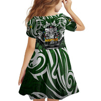 Personalised Warriors Maori Darts Family Matching Long Sleeve Bodycon Dress and Hawaiian Shirt New Zealand Darts Silver Fern DT02 - Polynesian Pride
