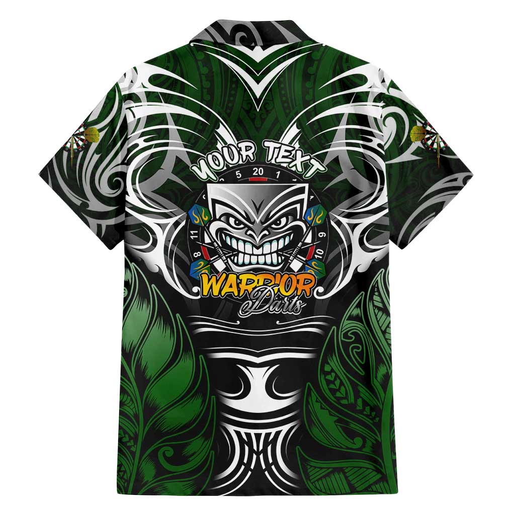 Personalised Warriors Maori Darts Family Matching Long Sleeve Bodycon Dress and Hawaiian Shirt New Zealand Darts Silver Fern DT02 - Polynesian Pride