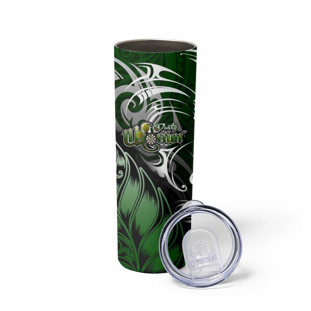Warriors Maori Darts Skinny Tumbler New Zealand Darts Silver Fern DT02 - Polynesian Pride
