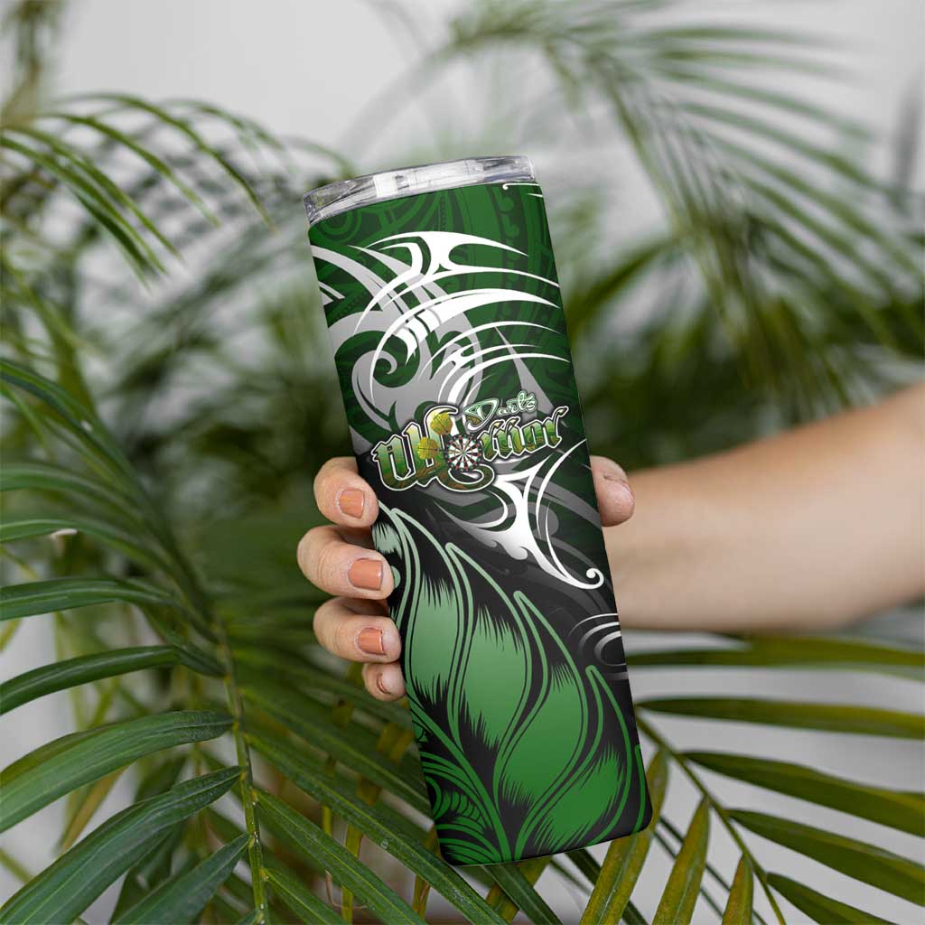 Warriors Maori Darts Skinny Tumbler New Zealand Darts Silver Fern DT02 - Polynesian Pride
