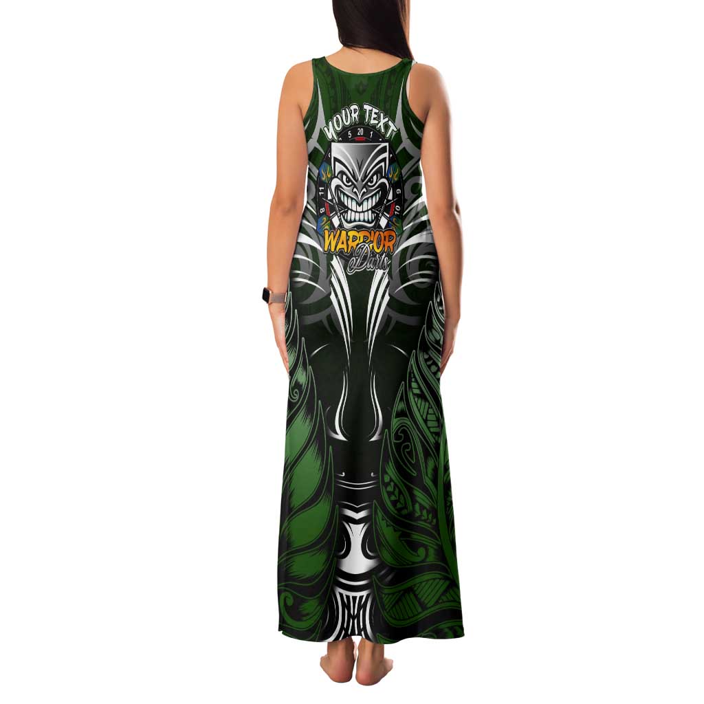 Personalised Warriors Maori Darts Tank Maxi Dress New Zealand Darts Silver Fern DT02 - Polynesian Pride
