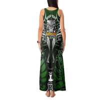 Personalised Warriors Maori Darts Tank Maxi Dress New Zealand Darts Silver Fern DT02 - Polynesian Pride