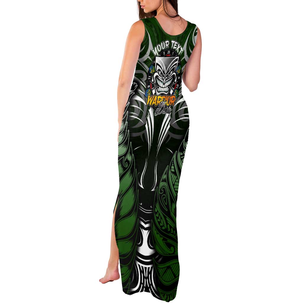 Personalised Warriors Maori Darts Tank Maxi Dress New Zealand Darts Silver Fern DT02 - Polynesian Pride