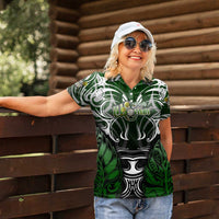 Personalised Warriors Maori Darts Women Polo Shirt New Zealand Darts Silver Fern DT02 - Polynesian Pride