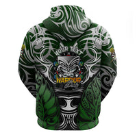 Personalised Warriors Maori Darts Zip Hoodie New Zealand Darts Silver Fern