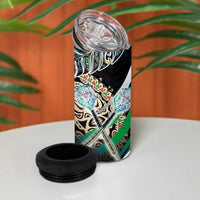 New Zealand Darts 4 in 1 Can Cooler Tumbler NZ Paua Shell Maori Fern DT02 - Polynesian Pride