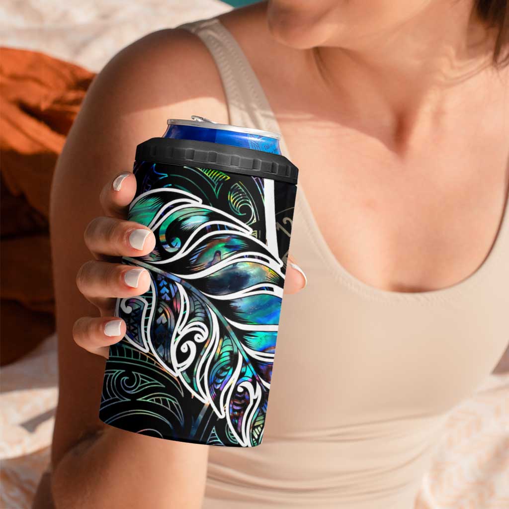 New Zealand Darts 4 in 1 Can Cooler Tumbler NZ Paua Shell Maori Fern DT02 - Polynesian Pride