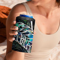 New Zealand Darts 4 in 1 Can Cooler Tumbler NZ Paua Shell Maori Fern DT02 - Polynesian Pride
