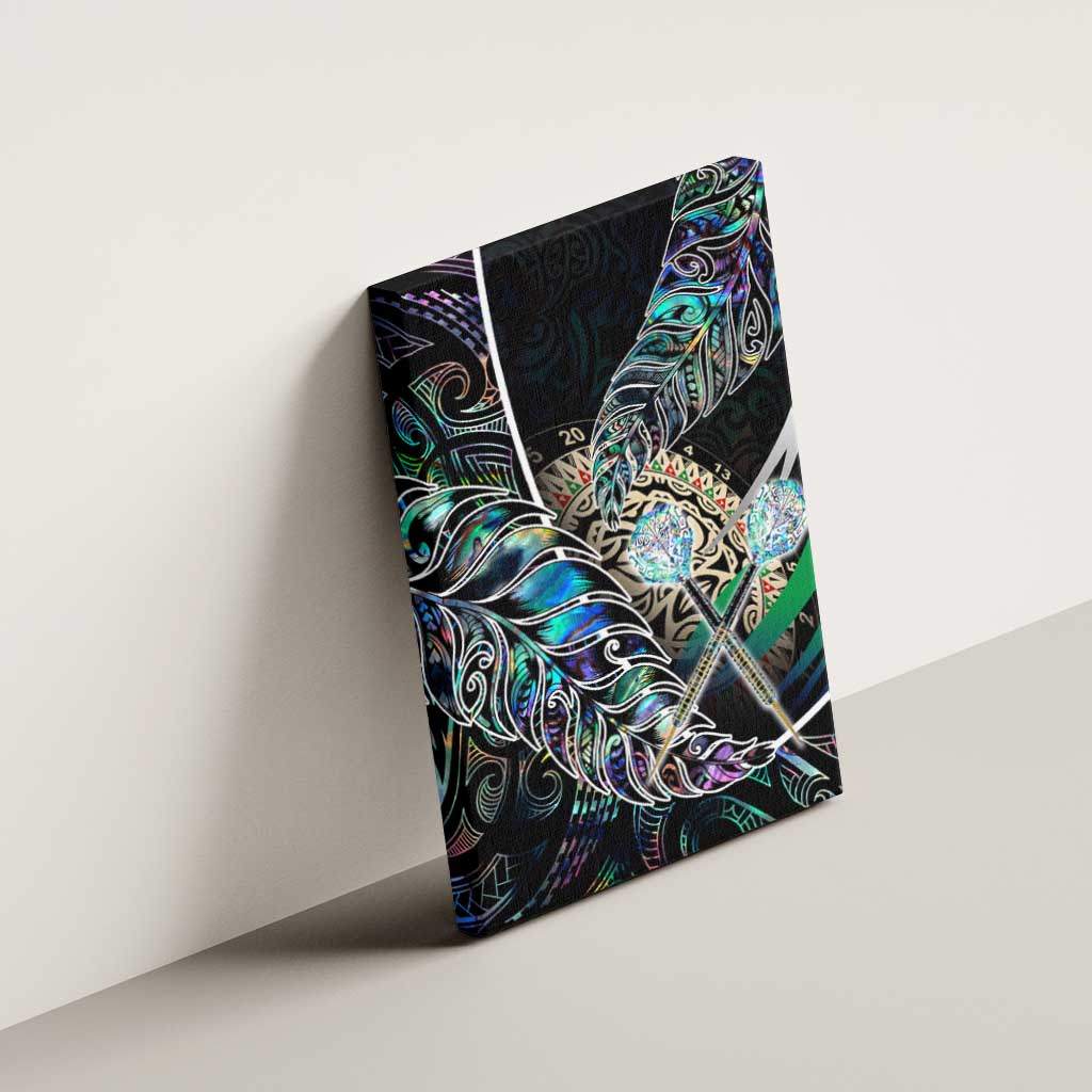 New Zealand Darts Canvas Wall Art NZ Paua Shell Maori Fern