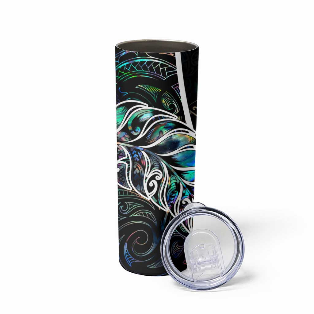 New Zealand Darts Skinny Tumbler NZ Paua Shell Maori Fern DT02 - Polynesian Pride