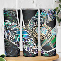 New Zealand Darts Skinny Tumbler NZ Paua Shell Maori Fern DT02 - Polynesian Pride