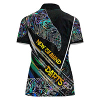 Personalised New Zealand Darts Women Polo Shirt NZ Paua Shell Maori Fern DT02 - Polynesian Pride