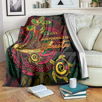 Vanuatu 45th Independence Anniversary Blanket Flower Melanesian Namele Turtle - Polynesian Pride