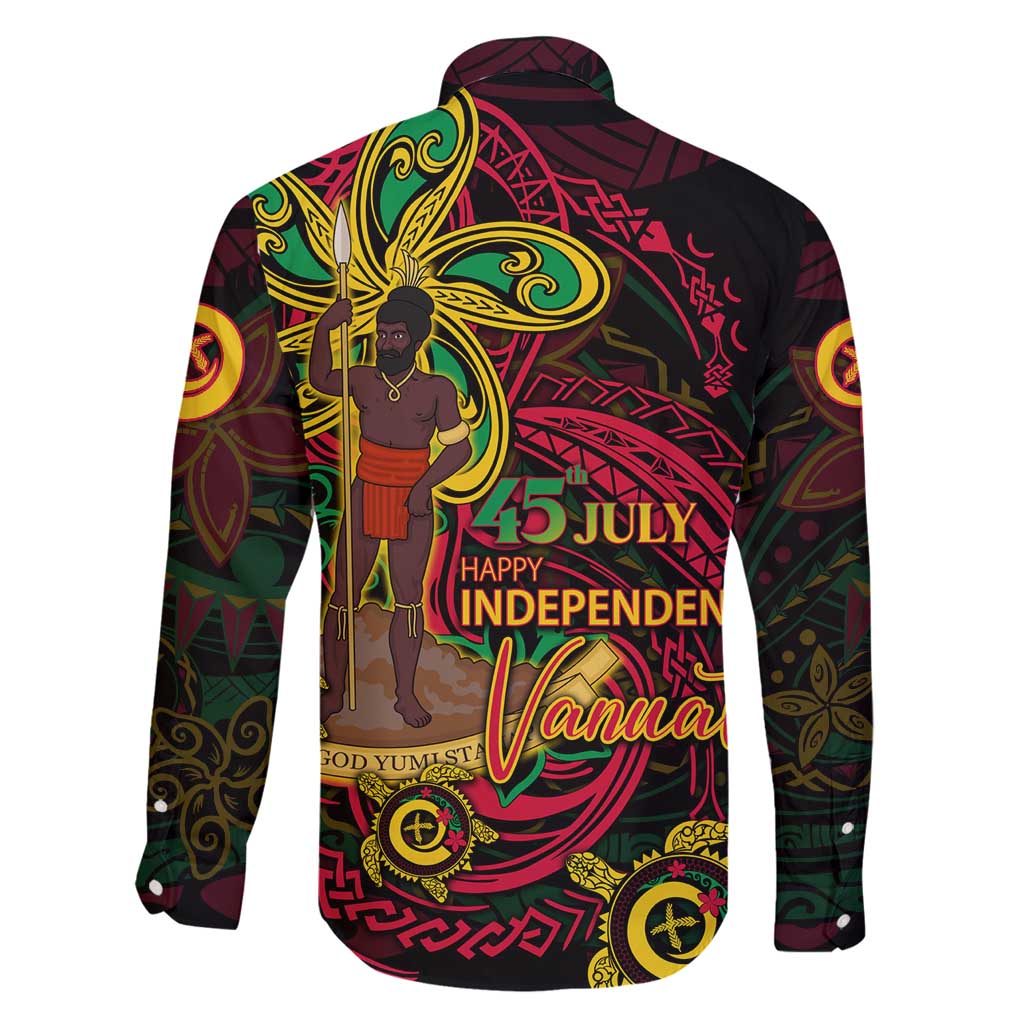 Custom Vanuatu 45th Independence Anniversary Family Matching Tank Maxi Dress and Hawaiian Shirt Flower Melanesian Namele Turtle DT02 - Polynesian Pride