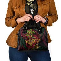 Vanuatu 45th Independence Anniversary Shoulder Handbag Flower Melanesian Namele Turtle - Polynesian Pride