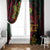 Vanuatu 45th Independence Anniversary Window Curtain Flower Melanesian Namele Turtle - Polynesian Pride