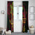 Vanuatu 45th Independence Anniversary Window Curtain Flower Melanesian Namele Turtle - Polynesian Pride