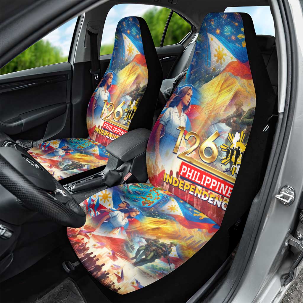 The Philippines 126th Independence Anniversary Car Seat Cover Art Style DT02 - Polynesian Pride