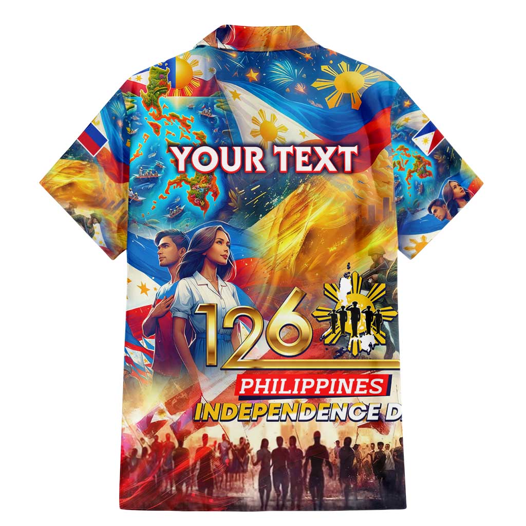 Custom The Philippines 126th Independence Anniversary Family Matching Mermaid Dress and Hawaiian Shirt Art Style DT02 - Polynesian Pride