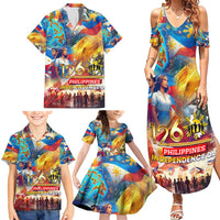 Custom The Philippines 126th Independence Anniversary Family Matching Summer Maxi Dress and Hawaiian Shirt Art Style DT02 - Polynesian Pride