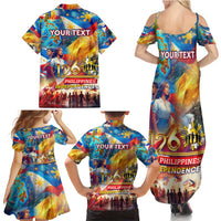 Custom The Philippines 126th Independence Anniversary Family Matching Summer Maxi Dress and Hawaiian Shirt Art Style DT02 - Polynesian Pride