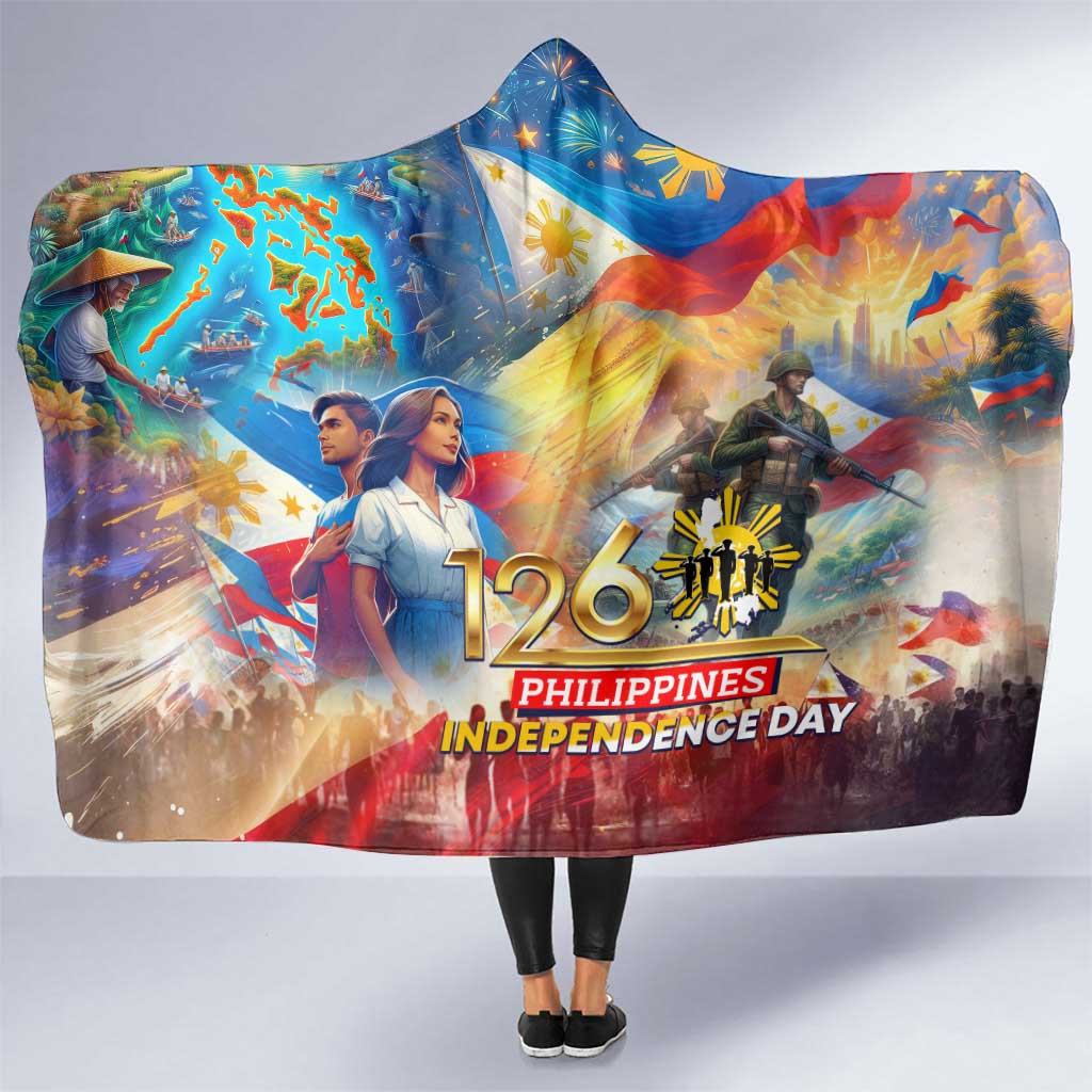 The Philippines 126th Independence Anniversary Hooded Blanket Art Style DT02 One Size Art - Polynesian Pride