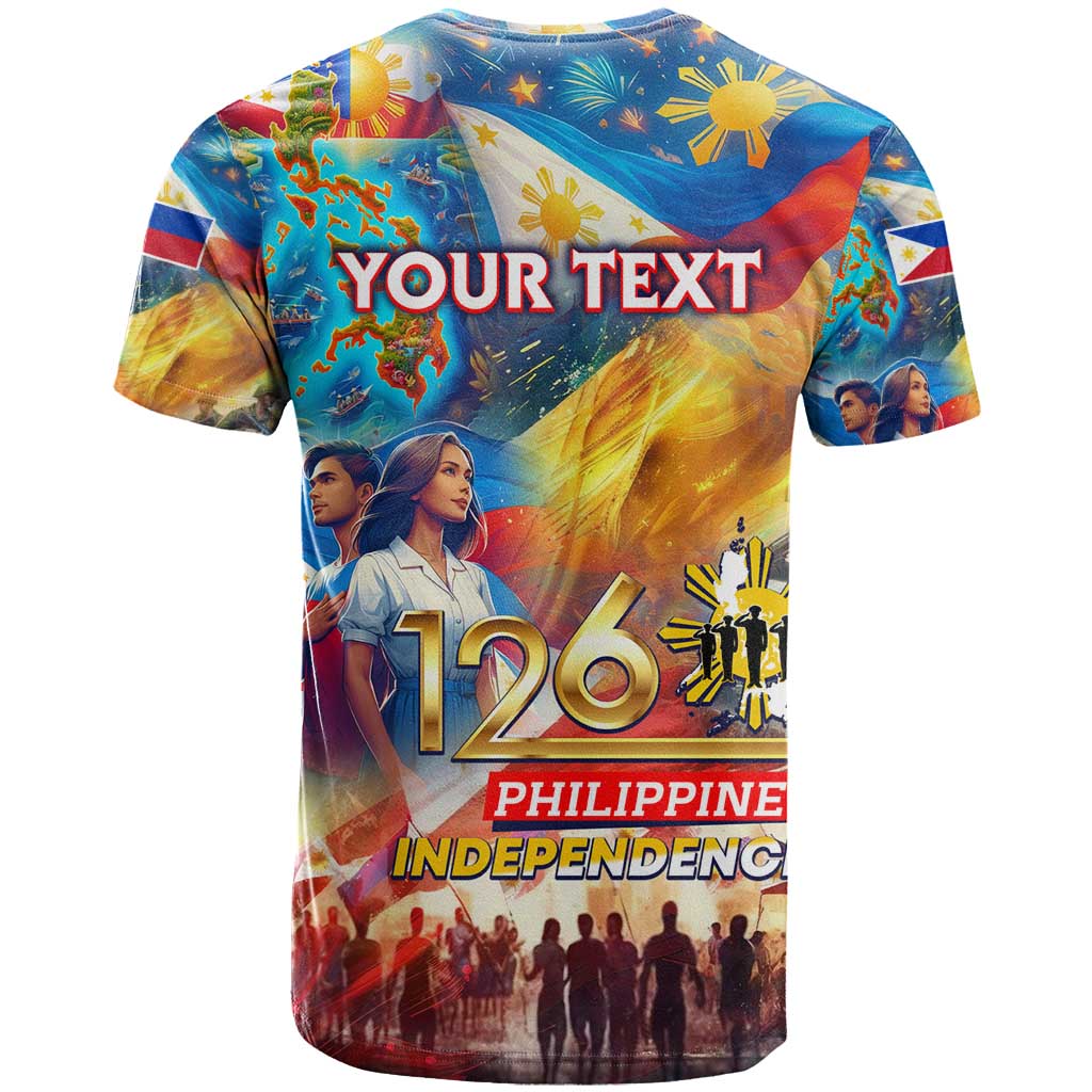 Custom The Philippines 126th Independence Anniversary T Shirt Art Style DT02 - Polynesian Pride