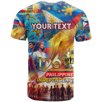 Custom The Philippines 126th Independence Anniversary T Shirt Art Style DT02 - Polynesian Pride