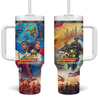 The Philippines 126th Independence Anniversary Tumbler With Handle Art Style DT02 One Size: 40 oz Art - Polynesian Pride